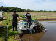 田植え機に苗を追加